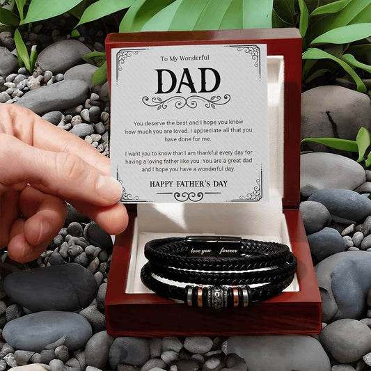 To My Wonderful Dad - Happy Father's Day Bracelet