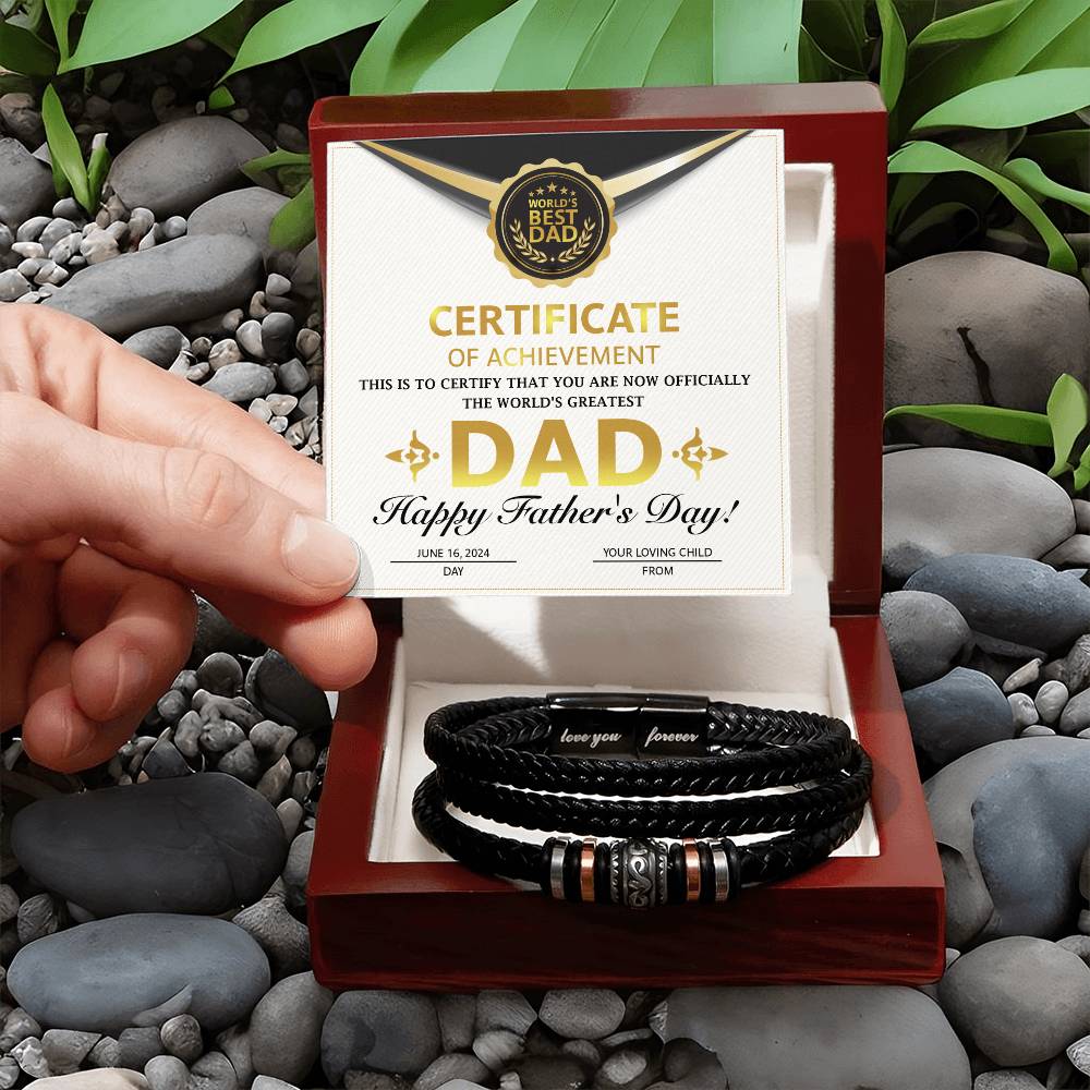 Dad-Certificate of Achievement-Bracelet