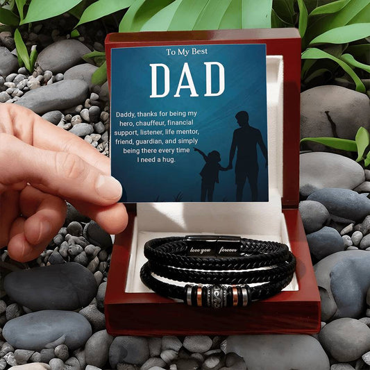 To My Best Dad - I Need A Hug Bracelet