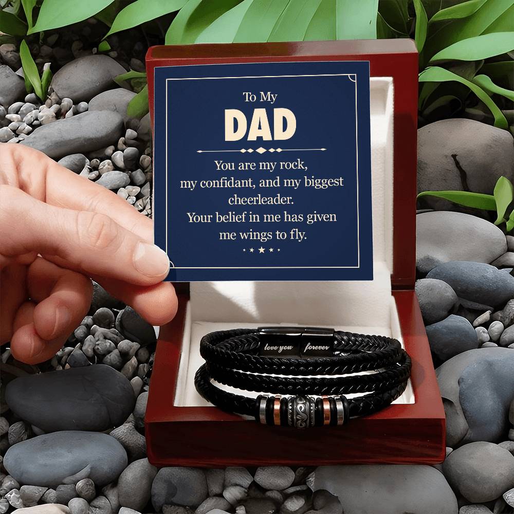 To my dad - you are my rock Bracelet