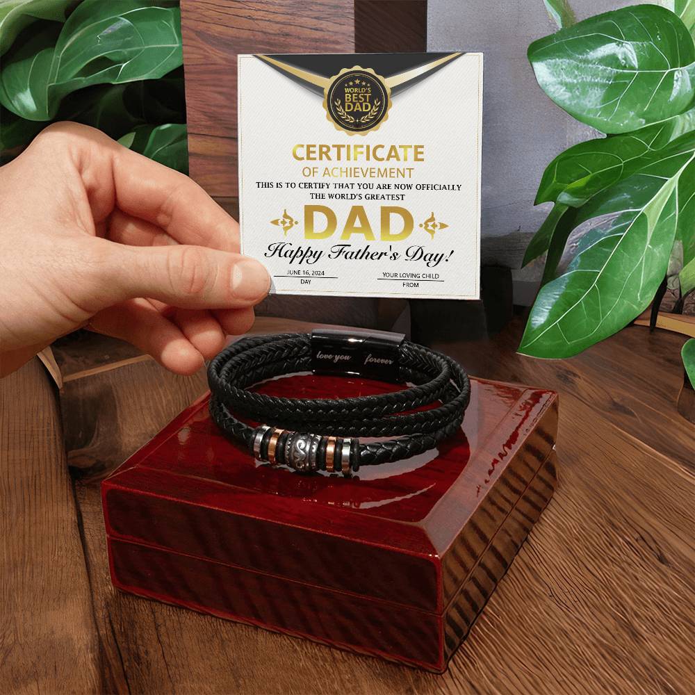 Dad-Certificate of Achievement-Bracelet