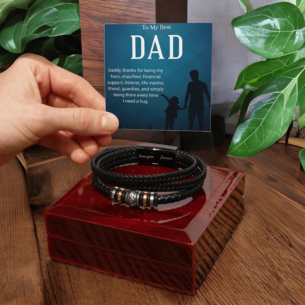 To My Best Dad - I Need A Hug Bracelet