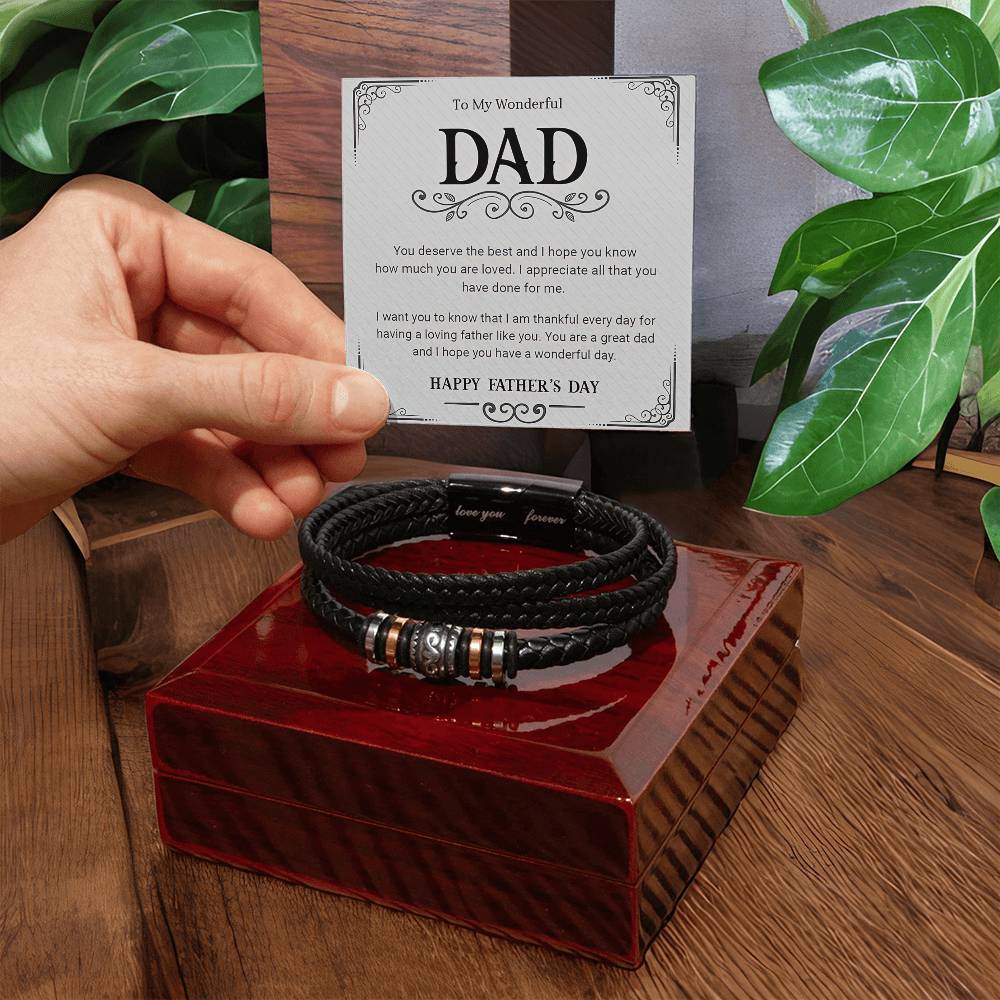 To My Wonderful Dad - Happy Father's Day Bracelet