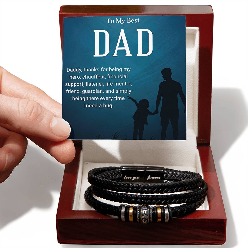 To My Best Dad - I Need A Hug Bracelet