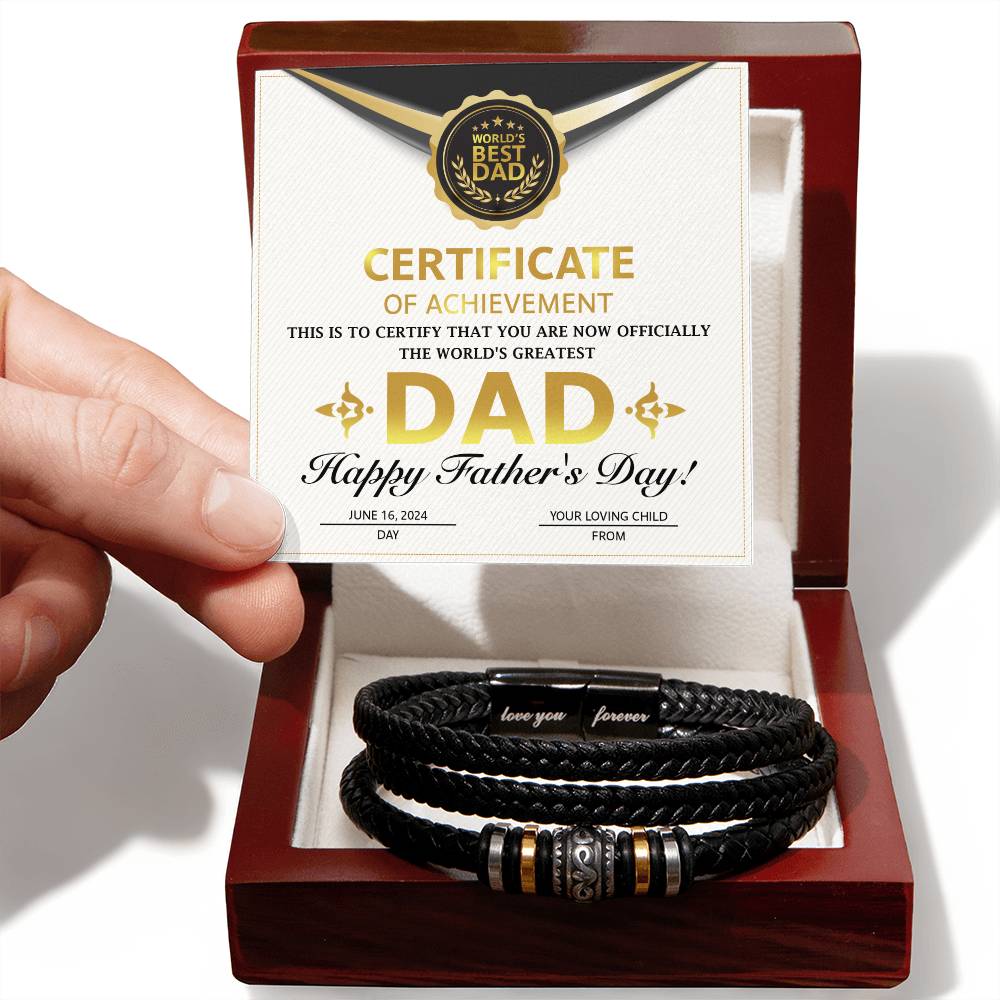 Dad-Certificate of Achievement-Bracelet