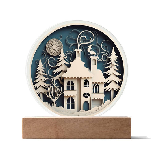 Gingerbread House Acrylic Circle