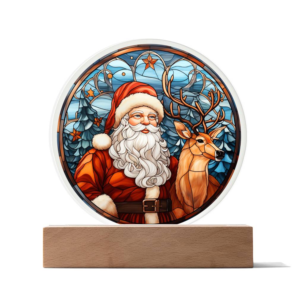 Santa _ Reindeer-Acrylic Circle