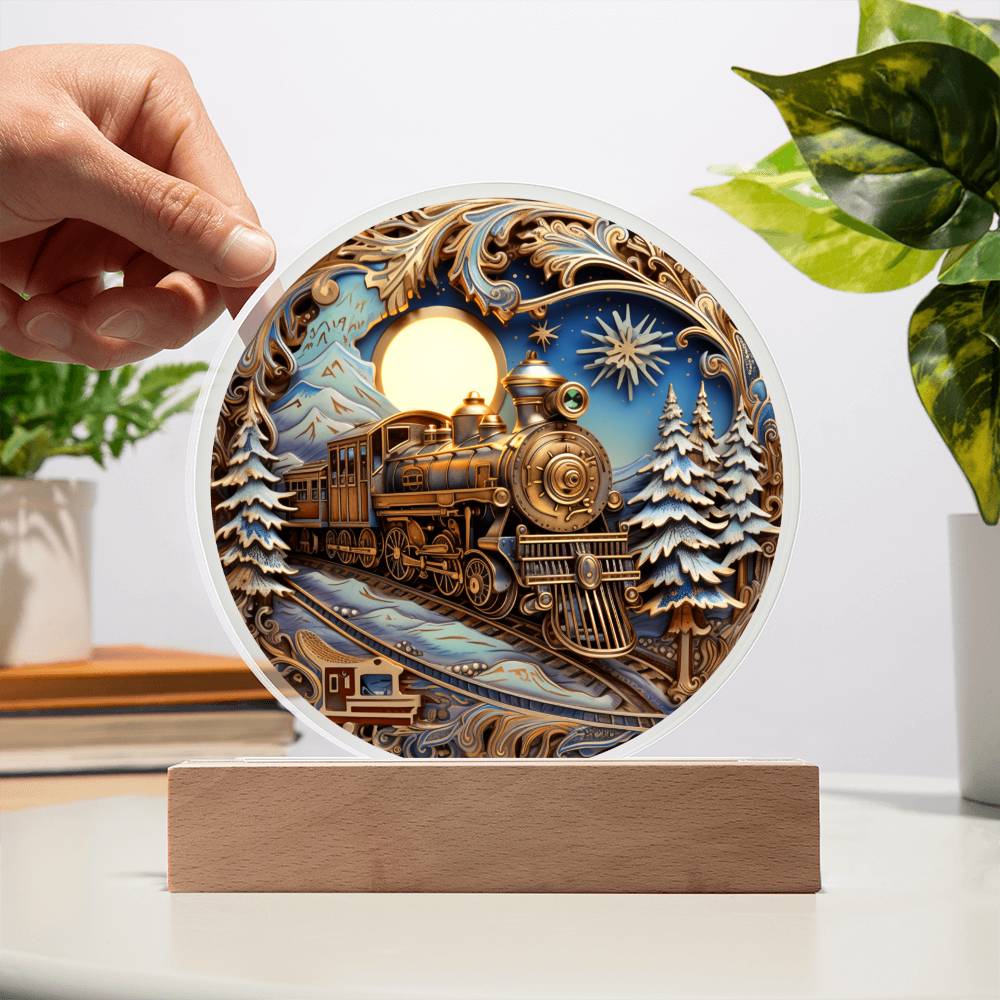 Fairy Tale Train-Acrylic Circle