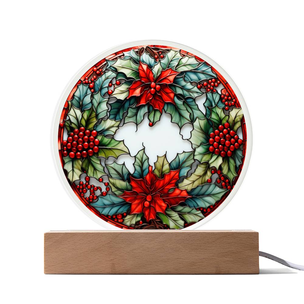 Christmas Wreath-Acrylic Circle