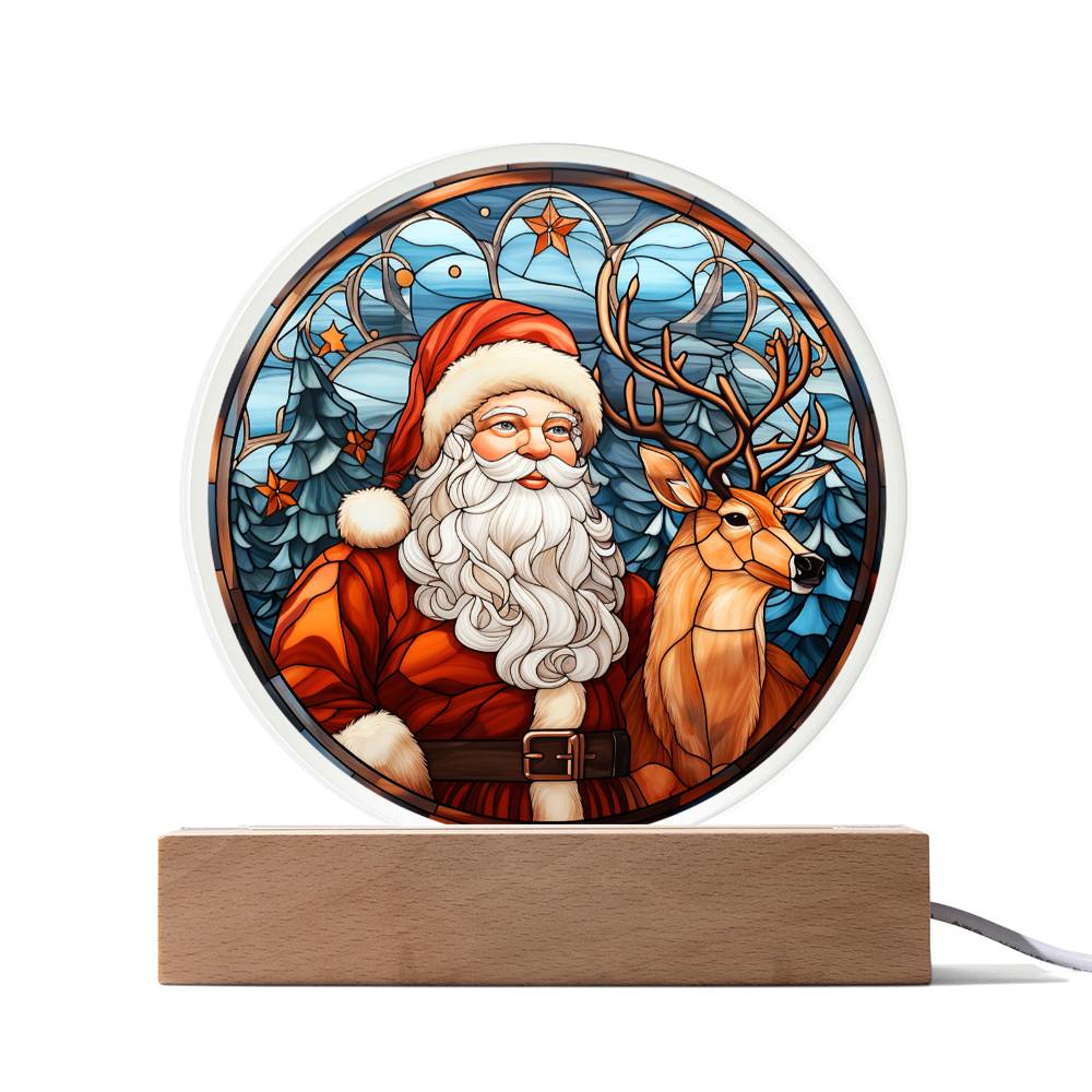 Santa _ Reindeer-Acrylic Circle