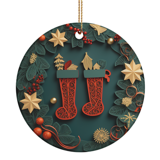 Stockings 3D Christmas Ornament