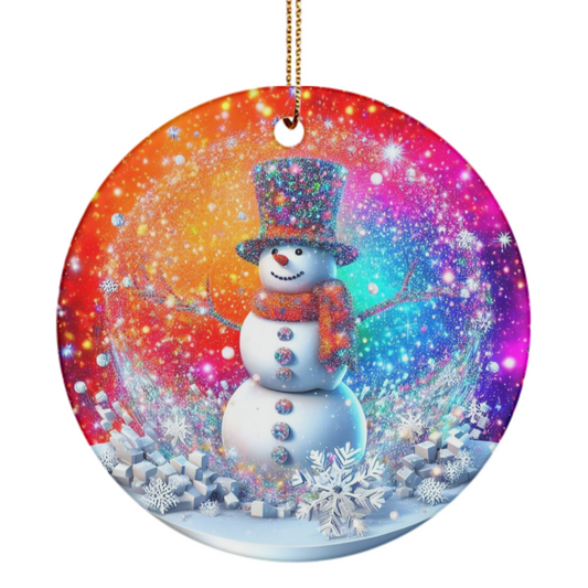 Snowman Mery Christmas Ornament